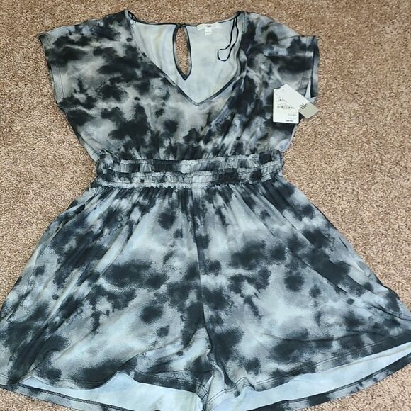 BP Black and Gray Tie Die Romper - Picture 1 of 3